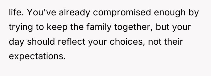 life. You've already compromised enough by trying to keep the...