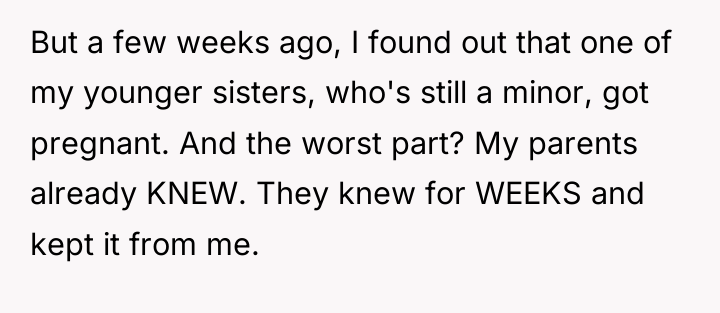 But a few weeks ago, I found out that one...