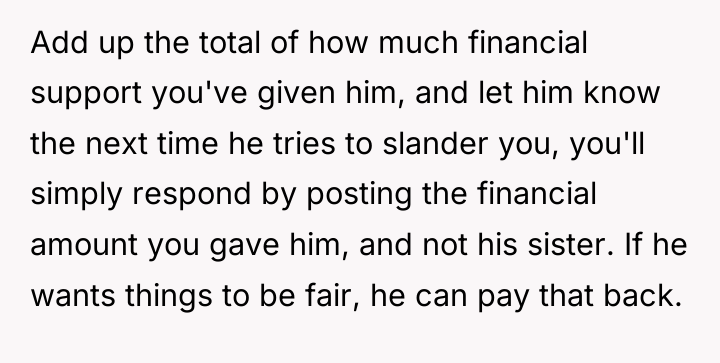 Add up the total of how much financial support you've...