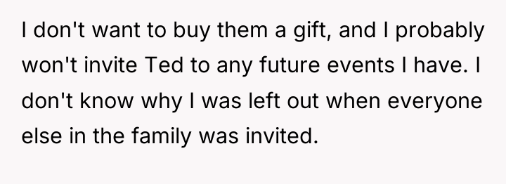 I don't want to buy them a gift, and I...