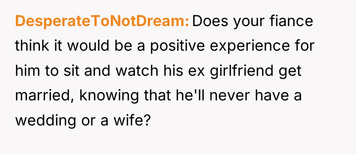 DesperateToNotDream Does your fiance think it would be a positive...