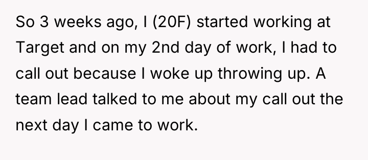 So 3 weeks ago, I (20F) started working at Target...