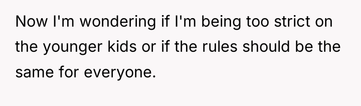 Now I'm wondering if I'm being too strict on the...