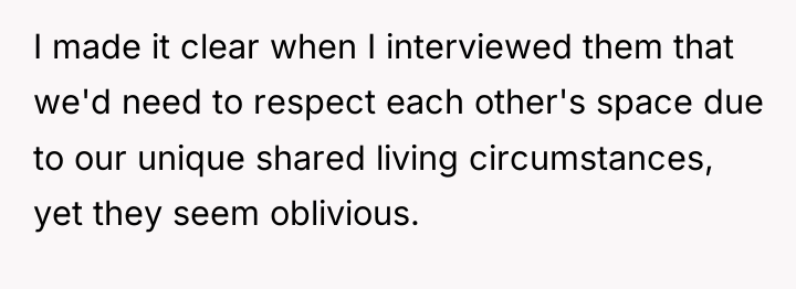 I made it clear when I interviewed them that we'd...
