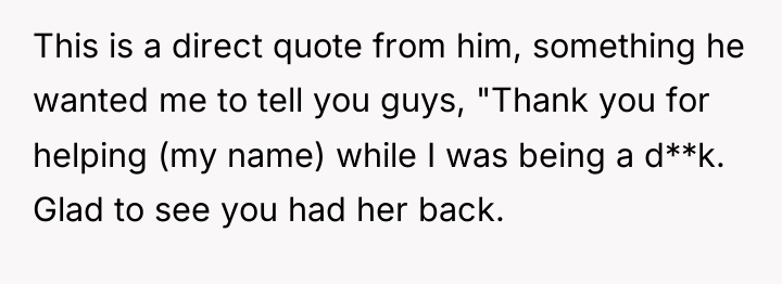 This is a direct quote from him, something he wanted...