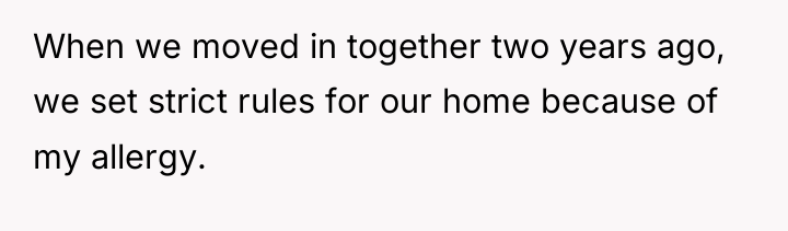 When we moved in together two years ago, we set...