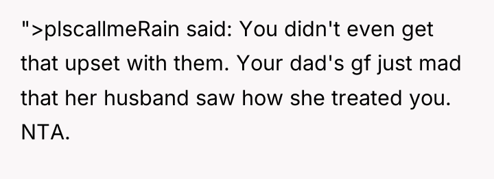 ">plscallmeRain said: You didn't even get that upset with them....