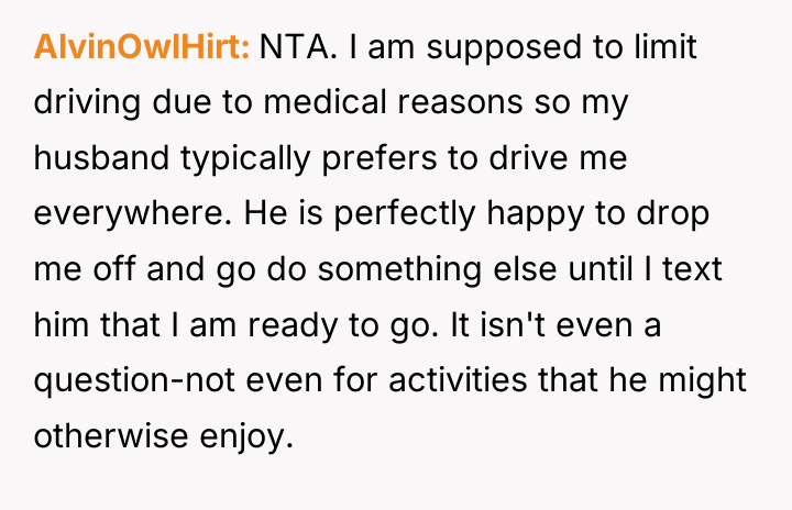 AlvinOwlHirt NTA. I am supposed to limit driving due to...