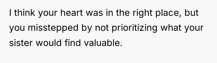 I think your heart was in the right place, but...