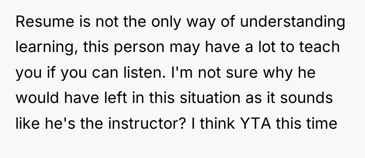 Resume is not the only way of understanding learning, this...