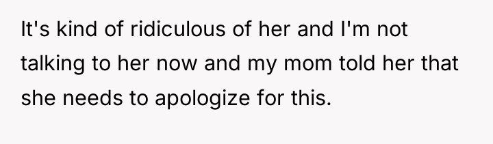 It's kind of ridiculous of her and I'm not talking...