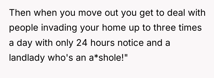 Then when you move out you get to deal with...