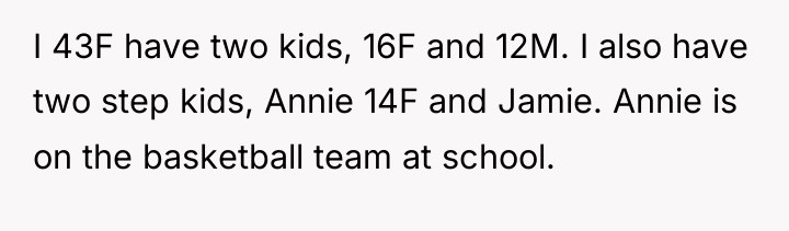 I 43F have two kids, 16F and 12M. I also...