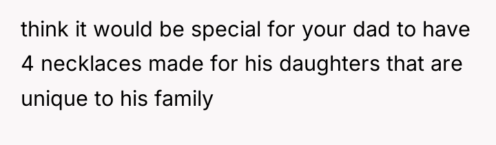 think it would be special for your dad to have...