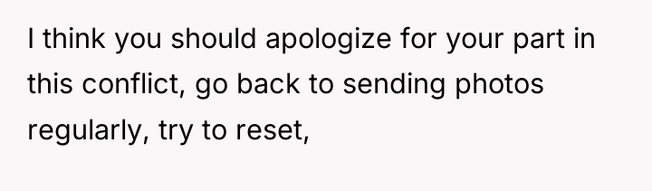 I think you should apologize for your part in this...