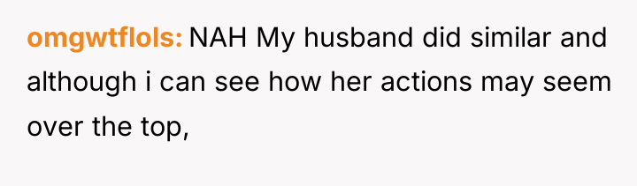 omgwtflols NAH My husband did similar and although i can...