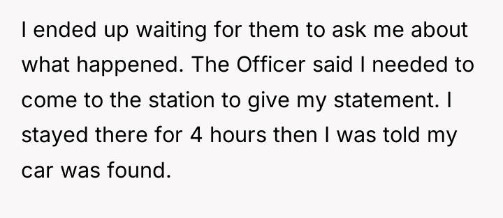 I ended up waiting for them to ask me about...