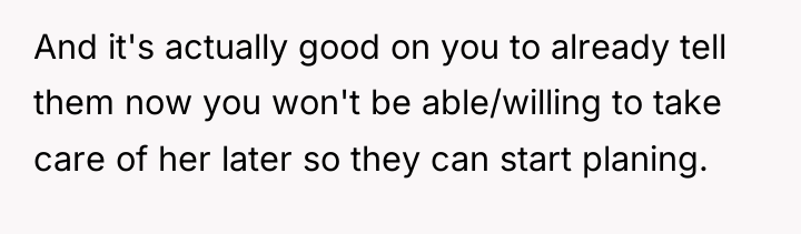 And it's actually good on you to already tell them...