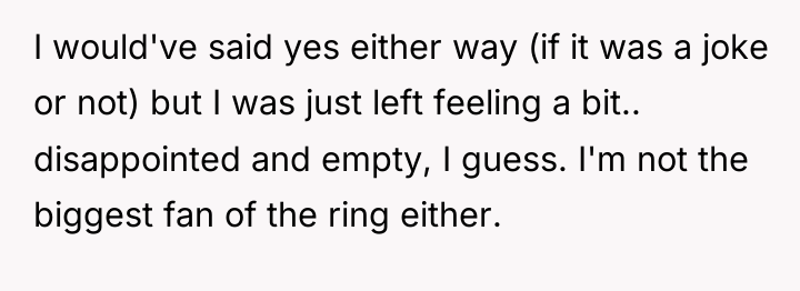I would've said yes either way (if it was a...