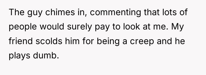 The guy chimes in, commenting that lots of people would...