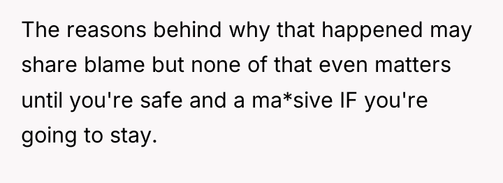The reasons behind why that happened may share blame but...