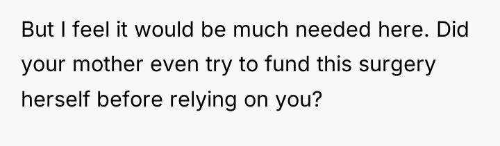 But I feel it would be much needed here. Did...