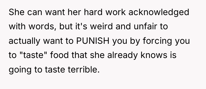 She can want her hard work acknowledged with words, but...