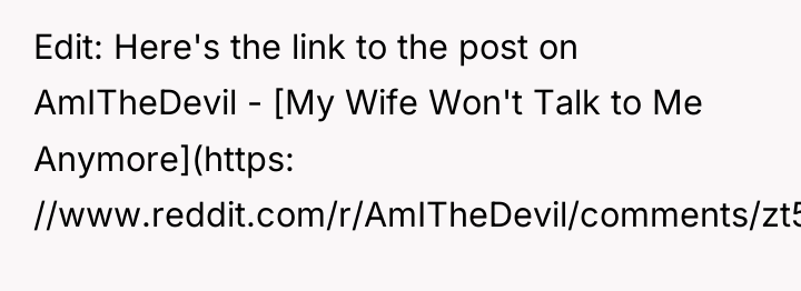 Edit: Here's the link to the post on AmITheDevil -...