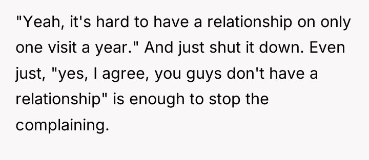 "Yeah, it's hard to have a relationship on only one...