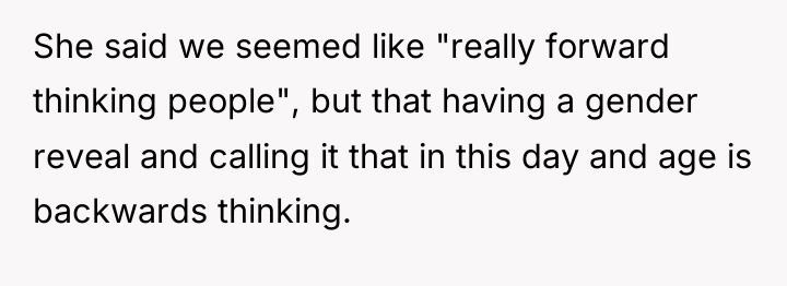 She said we seemed like "really forward thinking people", but...