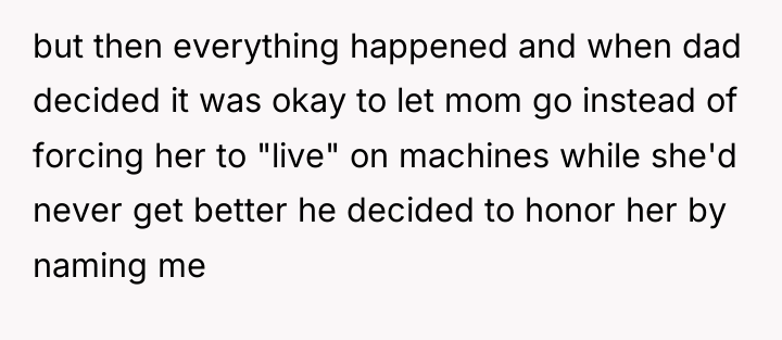but then everything happened and when dad decided it was...