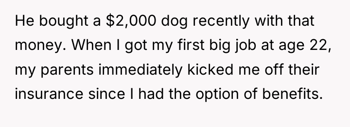 He bought a $2,000 dog recently with that money. When...