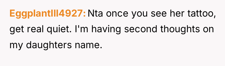 EggplantIll4927 Nta once you see her tattoo, get real quiet....