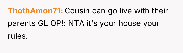 ThothAmon71 Cousin can go live with their parents GL OP!:...