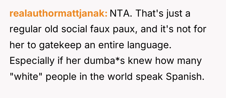 realauthormattjanak NTA. That's just a regular old social faux paux,...