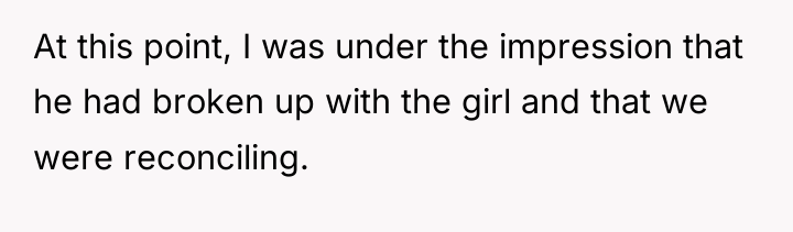 At this point, I was under the impression that he...