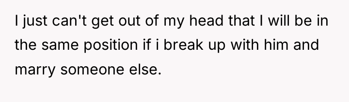 I just can't get out of my head that I...