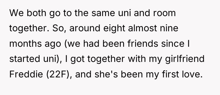 We both go to the same uni and room together....