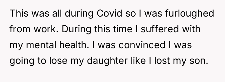 This was all during Covid so I was furloughed from...
