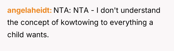 angelaheidt NTA: NTA - I don't understand the concept of...