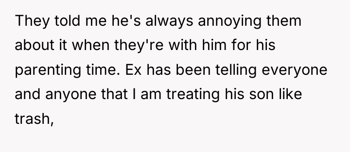 They told me he's always annoying them about it when...