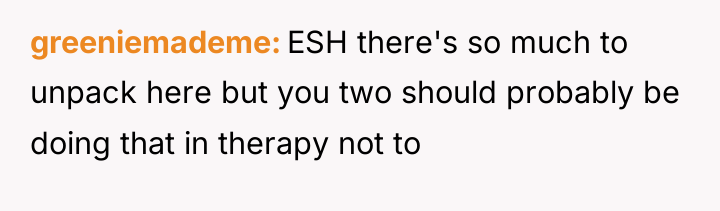 greeniemademe ESH there's so much to unpack here but you...
