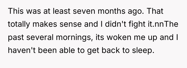 This was at least seven months ago. That totally makes...