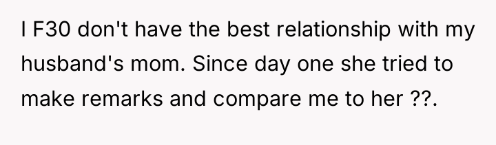I F30 don't have the best relationship with my husband's...