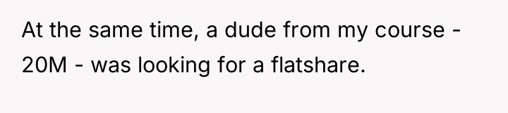 At the same time, a dude from my course -...