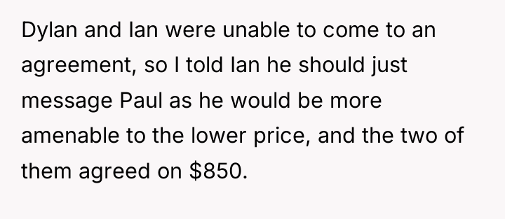 Dylan and Ian were unable to come to an agreement,...