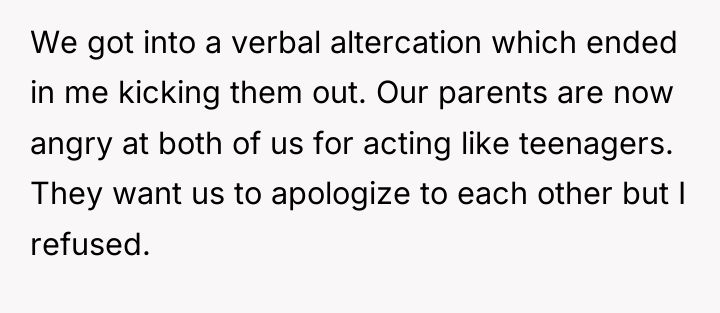 We got into a verbal altercation which ended in me...