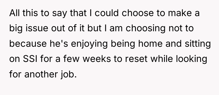 All this to say that I could choose to make...