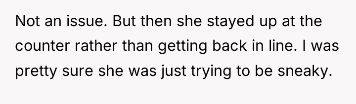 Not an issue. But then she stayed up at the...