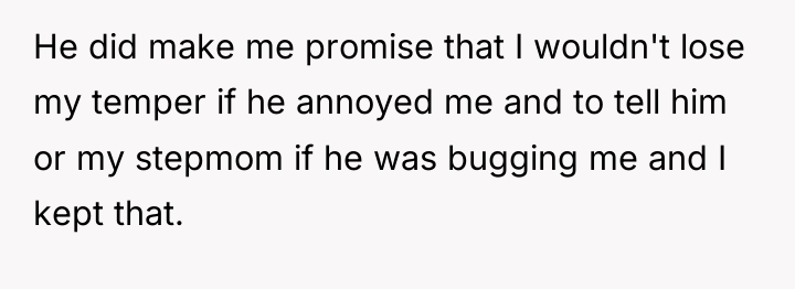 He did make me promise that I wouldn't lose my...
